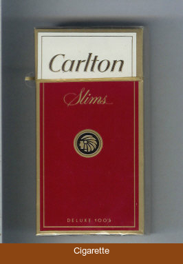 Carlton Slims 100's cigarettes hard box red