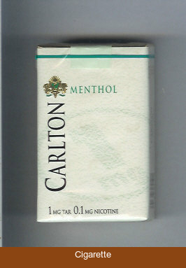 Carlton Menthol cigarettes 1mg tar Filter