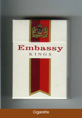 Embassy Kings cigarettes hard box