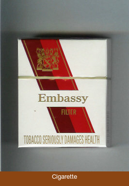 Embassy Filter cigarettes hard box