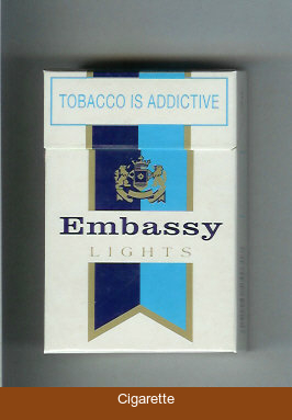 Embassy cigarettes Lights hard box