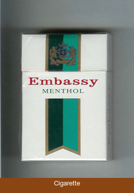 Embassy Menthol cigarettes hard box