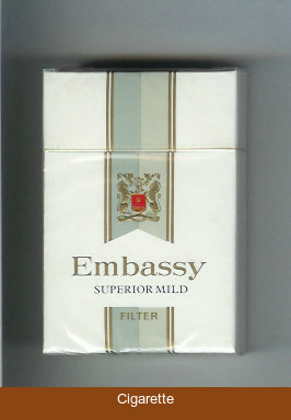 Embassy Superior Mild Filter cigarettes hard box
