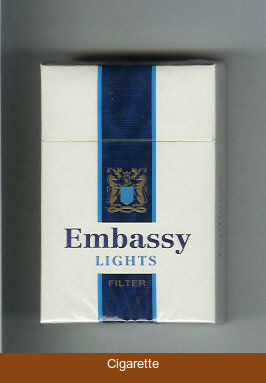 Embassy Lights Filter cigarettes hard box