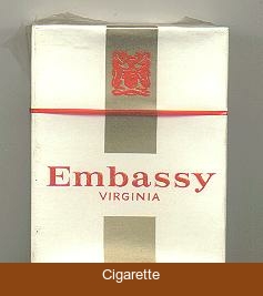 Embassy Virginia cigarettes hard box