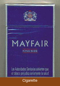 Mayfair King Size hard box cigarettes