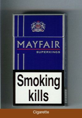 Mayfair Super Kings 100s cigarettes hard box
