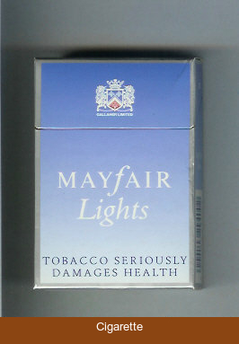 Mayfair Lights cigarettes hard box