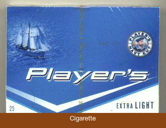 Player's Extra Light 25 cigarettes wide flat hard box