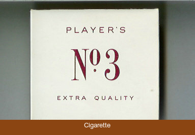 Player's No 3 Extra Quality cigarettes wide flat hard box
