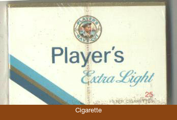 Player's Extra Light 25 cigarettes wide flat hard box