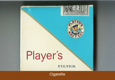Player's Navy Cut Filter cigarettes white and blue wide flat hard box