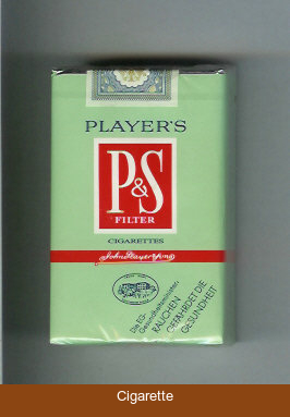 Player's P and S cigarettes soft box