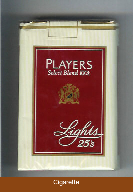 Players Select Blend Lights 100s 25 cigarettes soft box