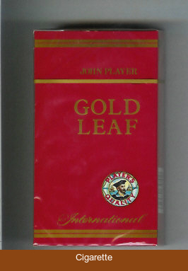 Player's Gold Leaf Quality John Player International 100s red cigarettes hard box