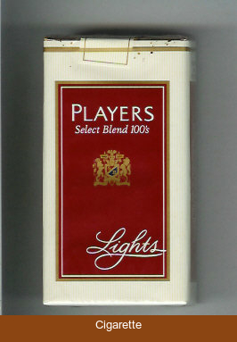 Players Select Blend Lights 100s cigarettes soft box