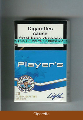 Player's Navy Cut cigarettes blue and white hard box