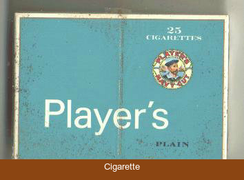 Player's Plain 25 cigarettes wide flat hard box