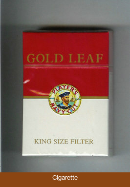 Player's Navy Cut Gold Leaf red and white cigarettes hard box