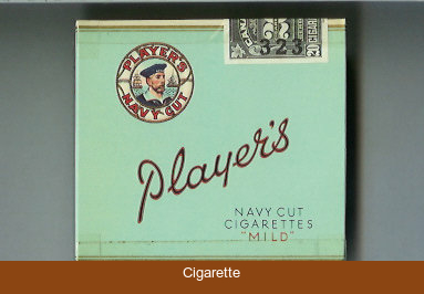 Player's Mild Navy Cut cigarettes blue wide flat hard box