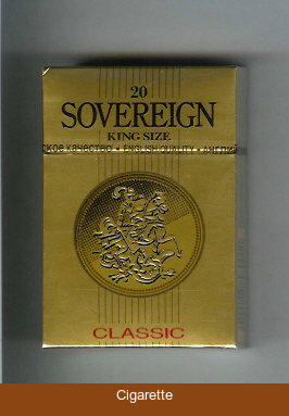 Sovereign Classic cigarettes gold hard box