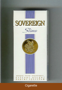 Sovereign Slims 100s cigarettes hard box