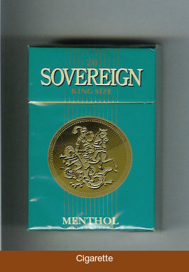 Sovereign Menthol cigarettes green hard box
