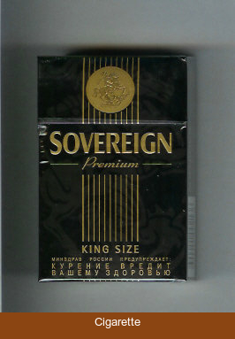 Sovereign Premium King Size cigarettes black hard box