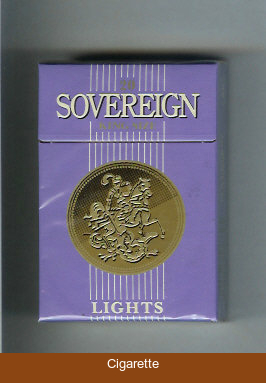 Sovereign Lights cigarettes blue hard box