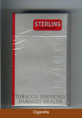 Sterling 100s cigarettes hard box