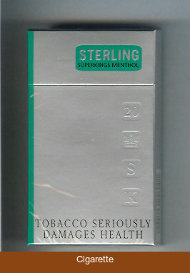 Sterling Menthol 100s Cigarettes Hard Box