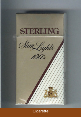 Sterling Slim Lights 100s cigarettes hard box