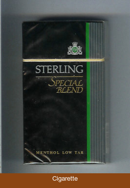 Sterling Special Blend Menthol 100s cigarettes hard box
