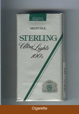 Sterling Ultra Lights 100s Menthol cigarettes soft box