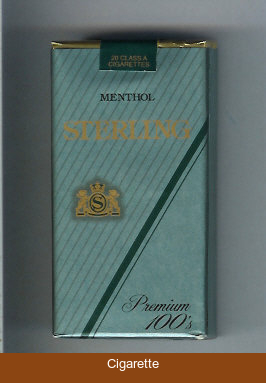 Sterling Premium Menthol 100s cigarettes soft box