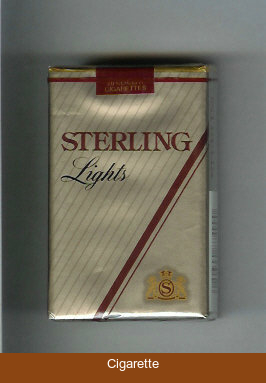 Sterling Lights cigarettes soft box