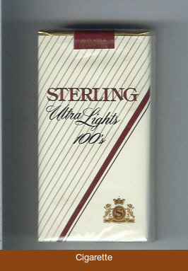 Sterling Ultra Lights 100s cigarettes soft box
