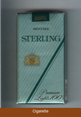 Sterling Premium Lights 100s Menthol cigarettes soft box