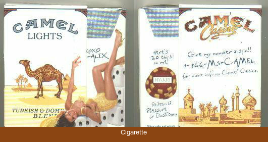 Camel Lights Casino Showgirl Issue Alex side slide cigaretts hard box