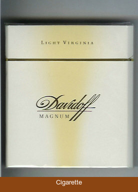 Davidoff Magnum Light Virginia white 100s cigarettes wide flat hard box