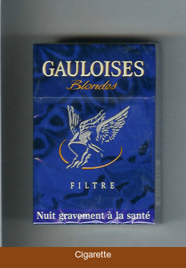 Gauloises Blondes Filtre blue cigarettes hard box