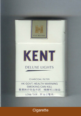 Kent USA Blend Deluxe Lights Charcoal Filter cigarettes hard box