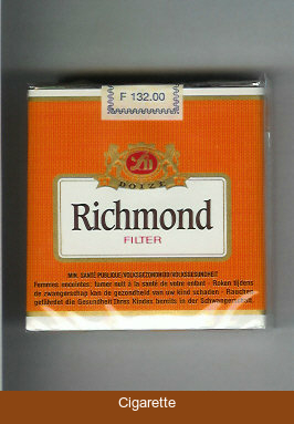 Richmond 25 cigarettes orange and white soft box
