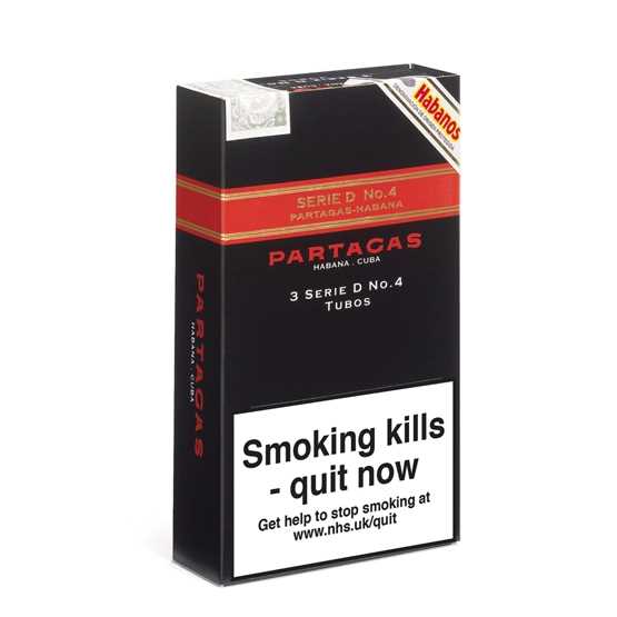 Partagas Series D No.4 Cigar – Pack of 3 Tubos