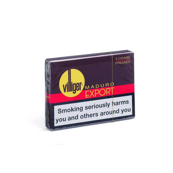Villiger Export Pressed Maduro (5 Cigars) –  5 x Packs
